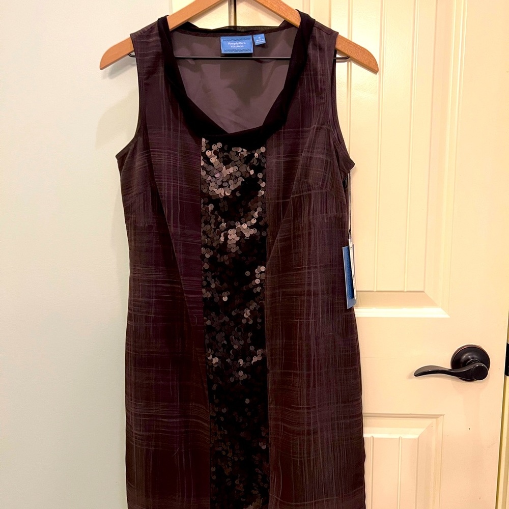 NWT- Simply Vera by Vera Wang black sequin dress